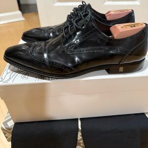 Versace Collection Glossy Black Oxfords